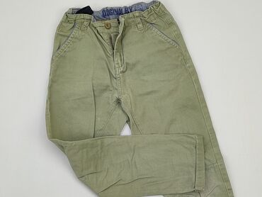 szerokie spodnie na lato: Material trousers, 8 years, 128, condition - Good