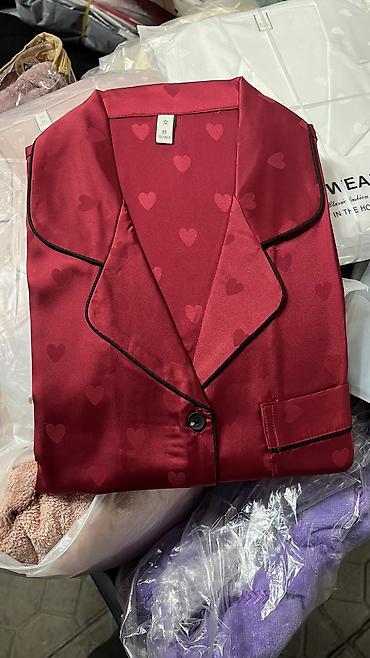 Пижамы: Шелковая пижама - Модель: классический комплект из атласного шелка с — 8