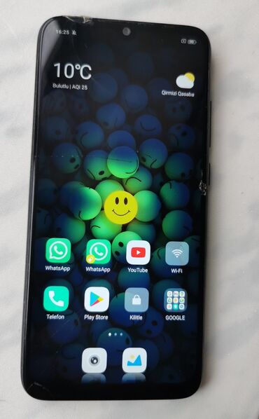 işləmiş telefonlar: Xiaomi Redmi Note 7, 64 GB, rəng - Qara, 
 Qırıq, Sensor, Barmaq izi