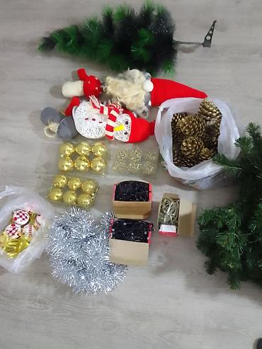 Yeni il ağacları: Süni yolka ağacı - Material: sıx PVC iynələr, metal daxili karkas - — 6