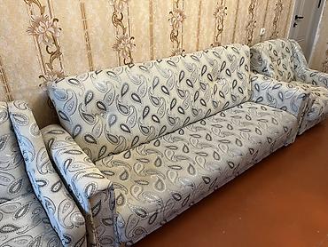 kreditlə divan: Mebel dəsti – 1 divan + 2 kreslo - Tərkib: uzun üçnəfərlik divan və — 4