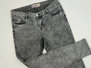 czarne legginsy z wysokim stanem push up: Janina, Jeansy damskie, rozmiar L