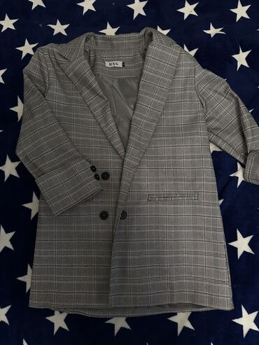 пиджак серый: Пиджак, В клетку, XS (EU 34), S (EU 36)