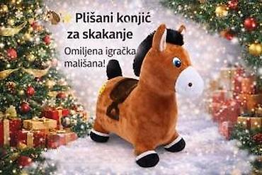 Dečije sportske igračke: Plišana igračka za skakanje – konjić/dino - Mekana plišana navlaka — 7