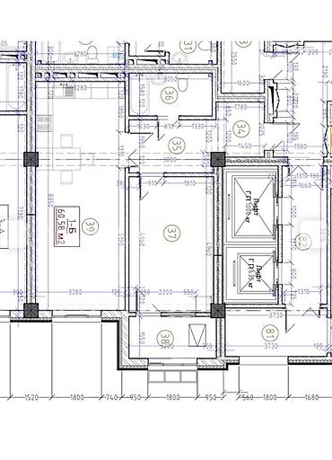 Продажа квартир: 1 комната, 60 м², Асанбай мкр Элитка, 7 этаж, ПСО (под самоотделку) — 2