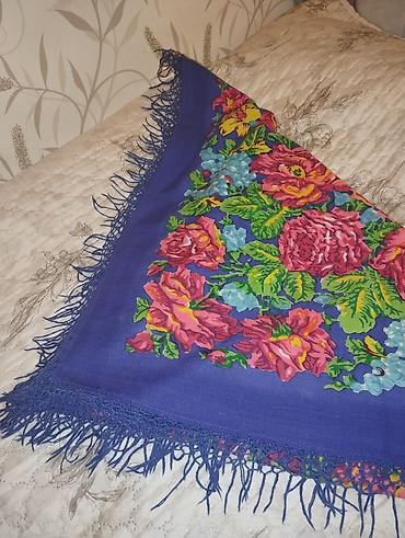 baş ortuyu: Rəngarəng çiçək naxışlı şal - Material: yüngül, yumşaq parça — 1