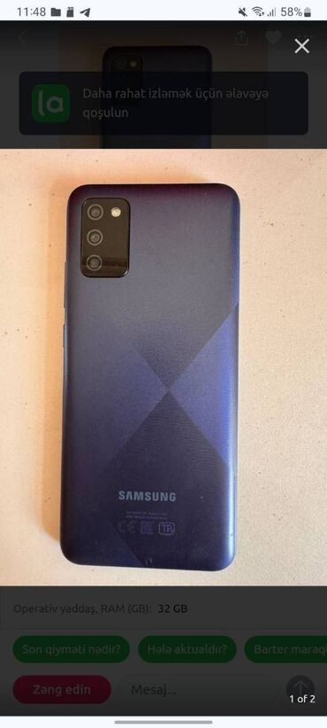 samsug s10: Samsung 32 GB, rəng - Göy, Qırıq