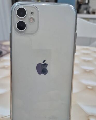 iphone 2ci əl: IPhone 11, 128 ГБ, Белый, Отпечаток пальца, Face ID