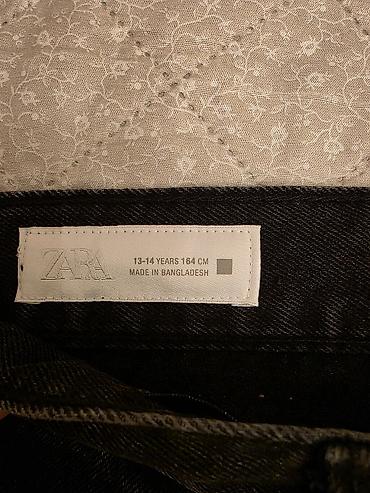 zara usaq geyim: ZARA uşaq/genc cins şalvarı - Model: Slim Fit - Ölçü: 13–14 yaş, 164 — 3