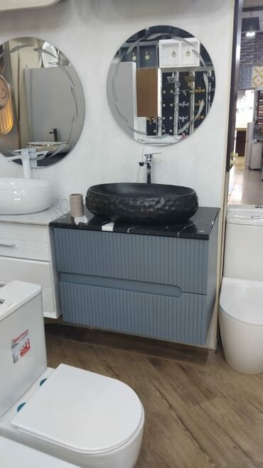 hamam kuncluyu: Müasir vanna otağı üçün komplekt: - Asma hamam mebeli: şaquli xətli