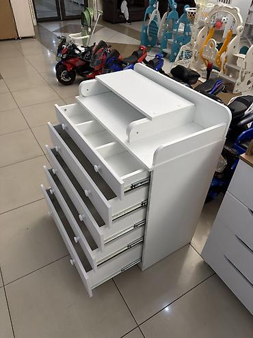 Детский комод: Детский комод, С пеленальным столиком, ЛДСП, цвет - Белый — 14