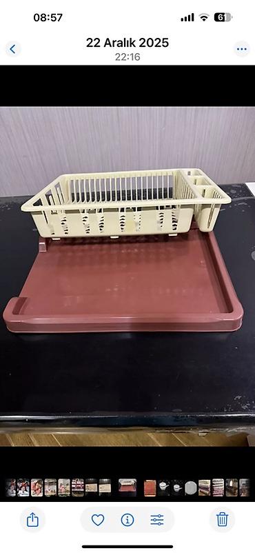 hava qurudan: Mətbəx üçün plastik qab-qacaq quruducusu - 2 hissəli: üst hissə – — 2