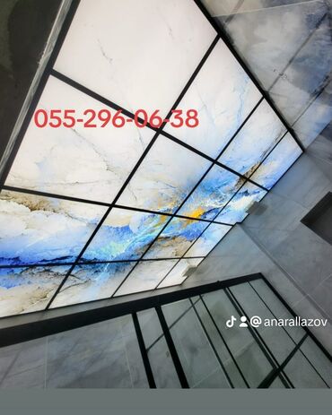 lupa led: LED işıqlı dekorativ tavan paneli - Modul tipli panel sistem: kvadrat