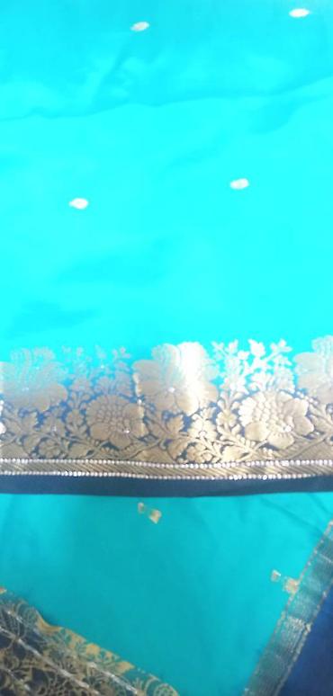 Другая женская одежда: Продам уникальное эксклюзивное индийское бенаресское сари, сотканное — 4