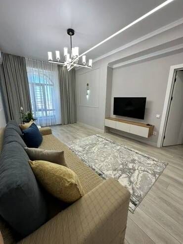 как можно найти квартиру без агентства: 2 бөлмө, 65 кв. м, Элитка, 15 кабат, Евроремонт