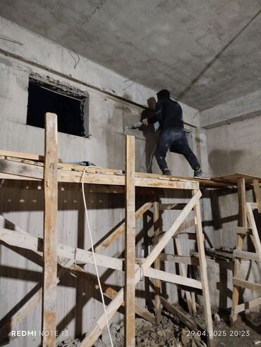 Beton işləri: Səssiz tozsuz səliqəli kəsim. Beton katlavan monolit kubik — 24