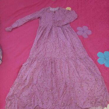 штапель таджикские платья: Повседневное платье, Made in KG, Лето, Длинная модель, XL (EU 42)