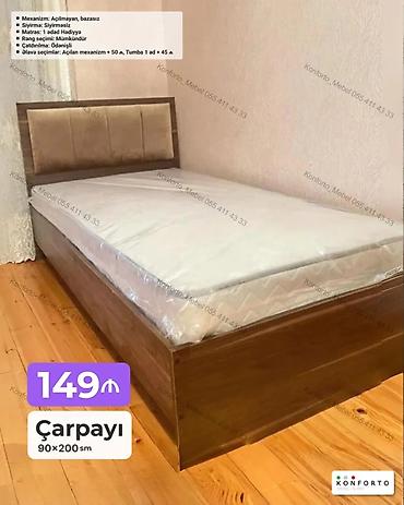 Çarpayı – 90×200 sm Xüsusiyyətlər: - Mexanizm: açılmayan, bazasız - — 1