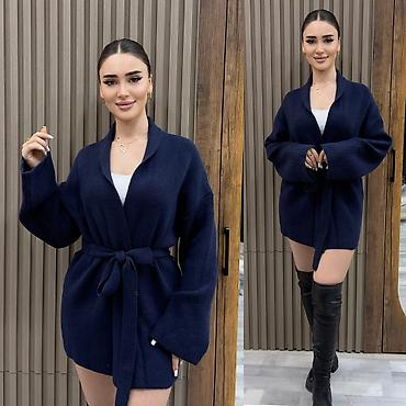 casio qol saatlari: Qadınlar üçün qısa trikotaj kardiqan - Model: kəmərli, yaxası açıq — 6