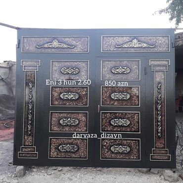 Həyət darvazaları: Olculeri ve qiymetleri sekilde yazilib baki daxili catdirilma — 5