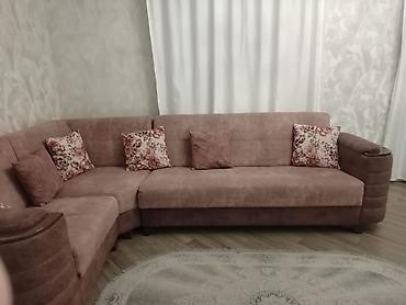 duz divan: Künc divan, İşlənmiş, Bazalı, Parça, Çatdırılma yoxdur — 1