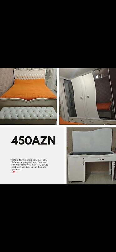 L🅰/ Yataq dəsti, sandıqçalı, matraslı 450 azn. Trümonun güzgüsü var