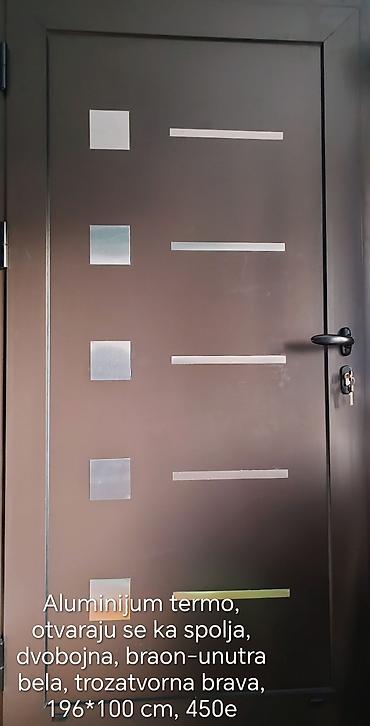 dormeo pokrivači: Aluminijumska termo ulazna vrata - Otvaranje ka spolja - Dvobojna — 1