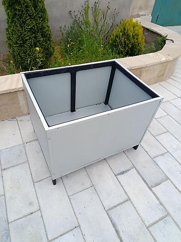 Bitkilər üçün dibçəklər: Alüminium materialdan hazırlanmışdır, çürüməyə qarşı taxta — 3