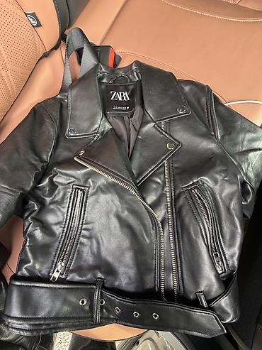 кожаная куртка мужская: Кожаная куртка, Zara, S — 1