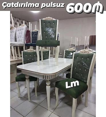 mexmer parca: Qonaq otağı üçün, Yeni, Açılmayan, Dördbucaq masa, 6 stul — 1