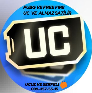oyun qulaqlıqları: PUBG VE FREE FIRE
ELMAZ VE UC