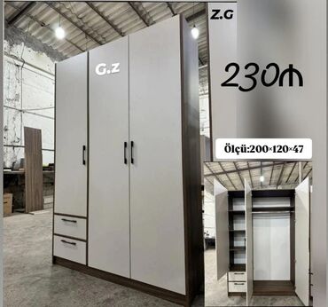 Sifarişlə dolablar: Düz dolab, Yataq otağı üçün, Paltar üçün, Açılan, Quraşdırıla bilən, 3 qapılı — 11