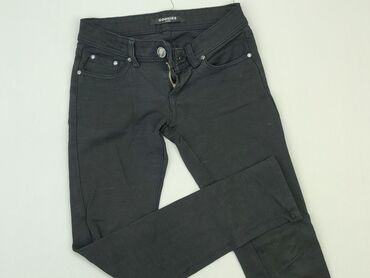 czarne spodnie dzianinowe: Jeans, XS (EU 34), condition - Good