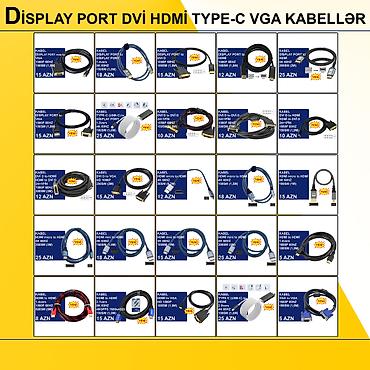 HDMİ DVİ VGA Display Port Type-C USB Kabellər ⭐Type-C (USB-C) to