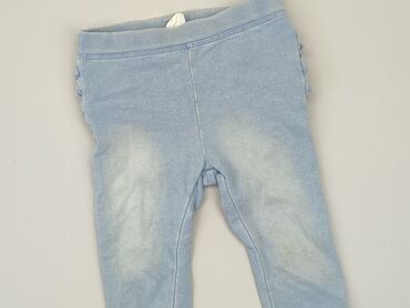 legginsy 104 dziewczynka: Leggings, H&M, 6-9 months, condition - Good