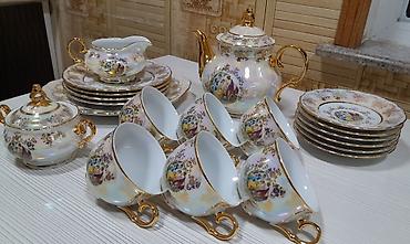 Çay dəsti, Farfor, 6 nəfərlik, Çexiya