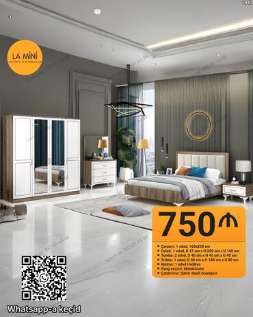 lupali led: İkinəfərlik çarpayı, 2 tumba