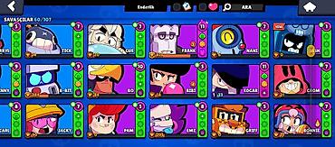 Brawl Stars hesabı – Pro Pass aktiv, geniş döyüşçü kolleksiyası -