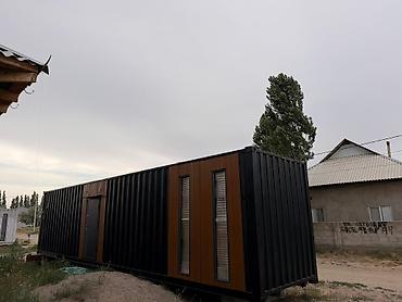 жилой контейнер: Модульный дом/офис из морского контейнера с панорамным фасадом - — 1