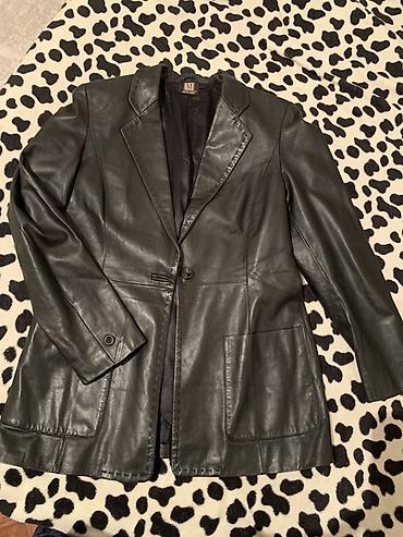 Пиджаки, жакеты: Срочная цена ‼️ Женский кожаный пиджак-жакет. - Цвет: черный. - — 1
