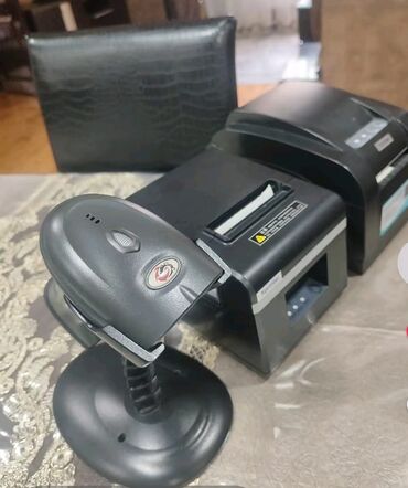 Комплектующие для ПК и ноутбуков: Barkod oxuyan pistalet Satış çeki çıxardan printer Mallar üçün barkod