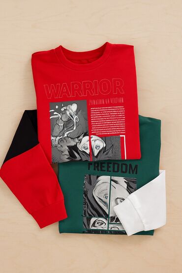 Топы и рубашки: Рубашка, цвет - Красный, Новый — 1