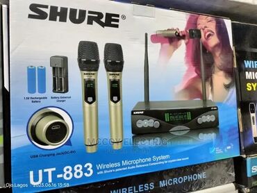 Modemlər və şəbəkə avadanlıqları: Shure mikrafon zaryatka yığan 2 ededli Bluetooth təzə qutuda say