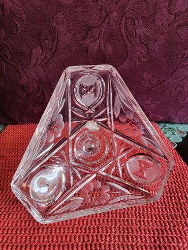 Ostalo posuđe: Bombonijera nova,kristal Zajecar 70te. Bombonijera kristalled — 14