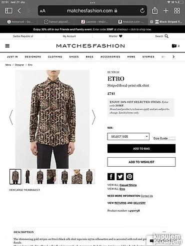 Majice: Original ETRO Milano majica L / XL NOVA 100% cotton Made in Italy — 8