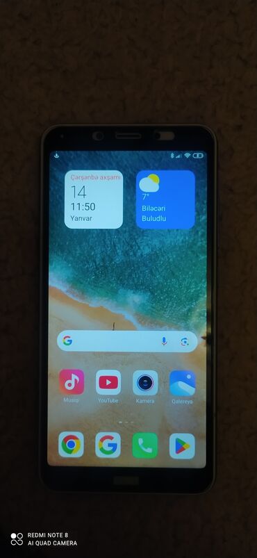 islenmis redmi telefonlari: Xiaomi Redmi 6A, 16 GB, rəng - Göy