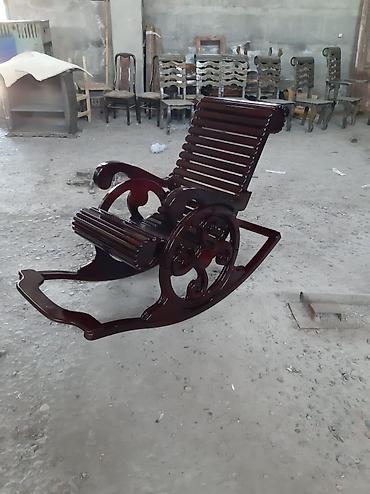 parta satilir: Taxta yelləncək kreslo – əl işidir - Material: tam ağac (masiv) — 2