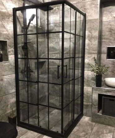Duş kabinaları, arakəsmələr: Yeni Arakəsmə, Künc üçün, Ünvandan götürmə, Pulsuz çatdırılma — 4