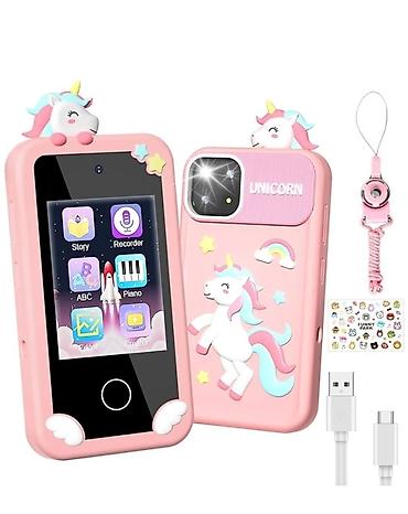 iphone 13 minu: Uşaq üçün rəqəmsal foto/video kamera – Unicorn dizaynlı, çəhrayı rəng — 1