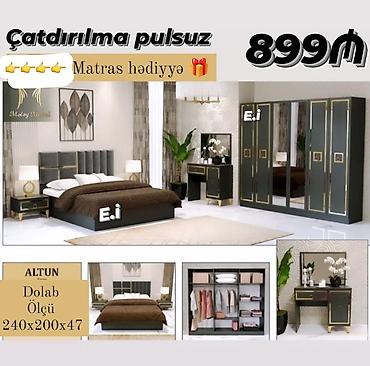 Ev və bağ: Yataq otağı mebel dəsti – 899₼ Paket tərkibi və ölçülər: - Dolab — 5